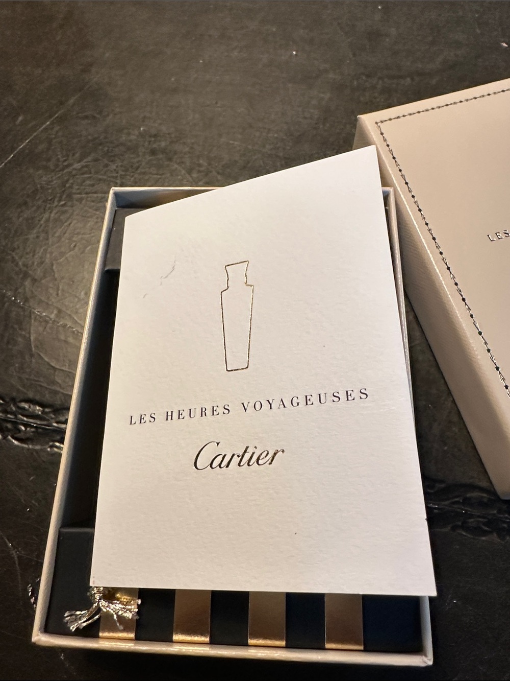 Cartier Les Heures Voyageuses Vial Set in Gold and Cream - Picture 12 of 13